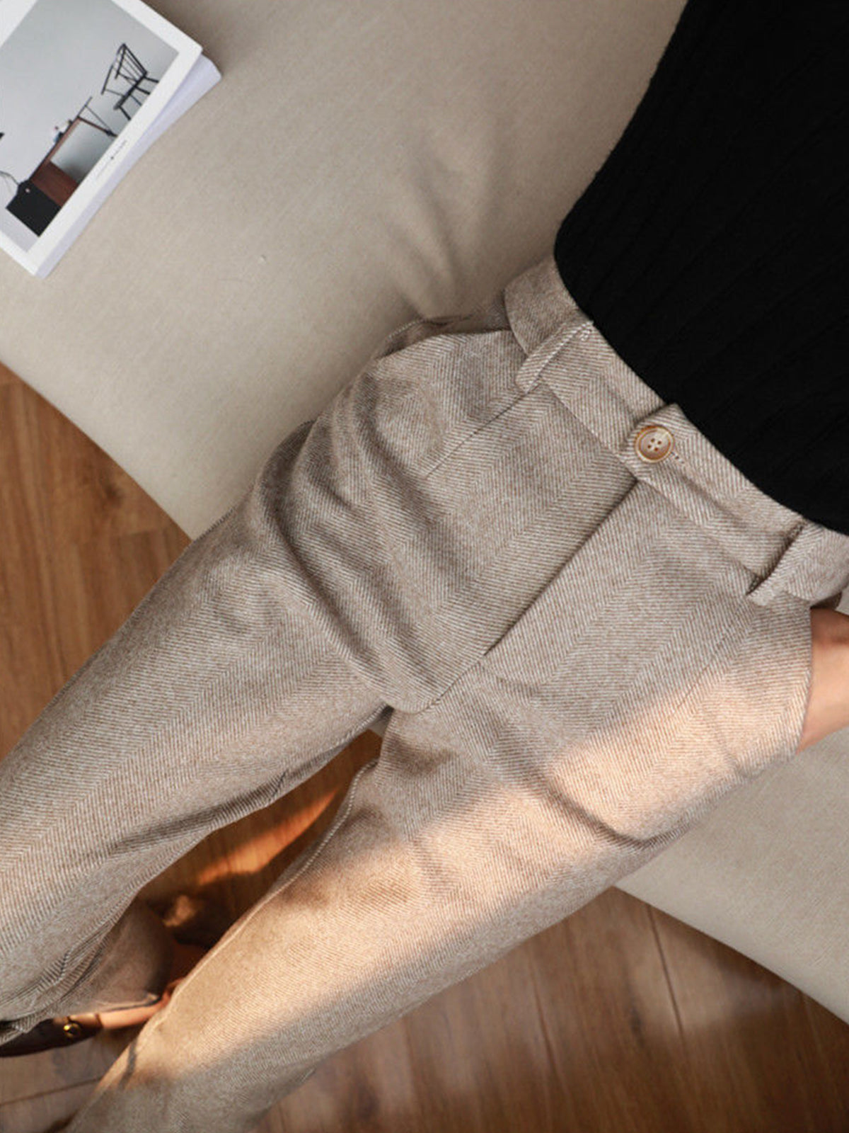 Lennart – Stijlvolle Chevron Broek voor Dames