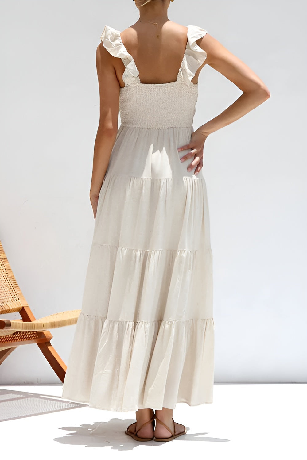 Elena – Bohemian Maxi Dress with Elegant Ruffles