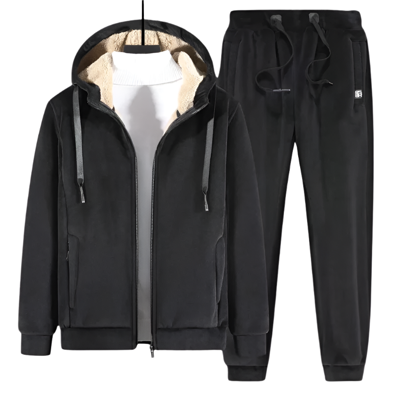 Adriano – Comfortabel Fleece Pyjama Set voor Mannen