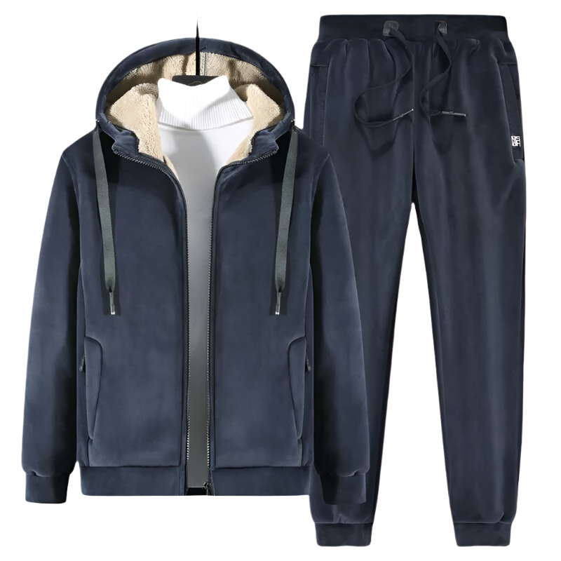 Adriano – Comfortabel Fleece Pyjama Set voor Mannen