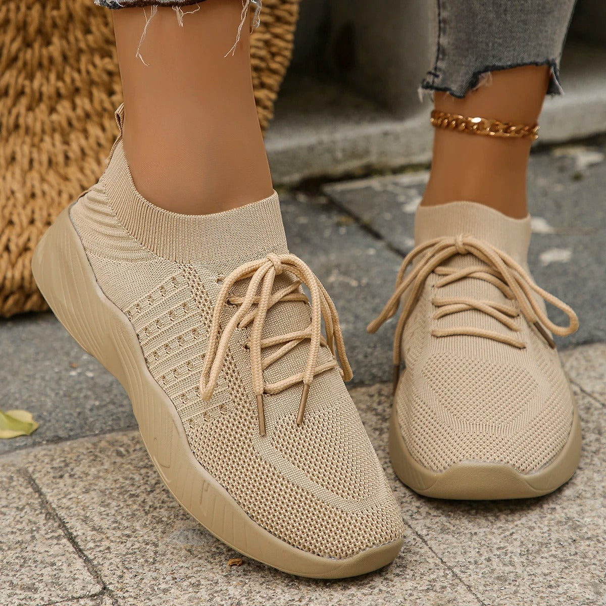 Gabriella – Ademend Dames Sneakers van Geweven Mesh