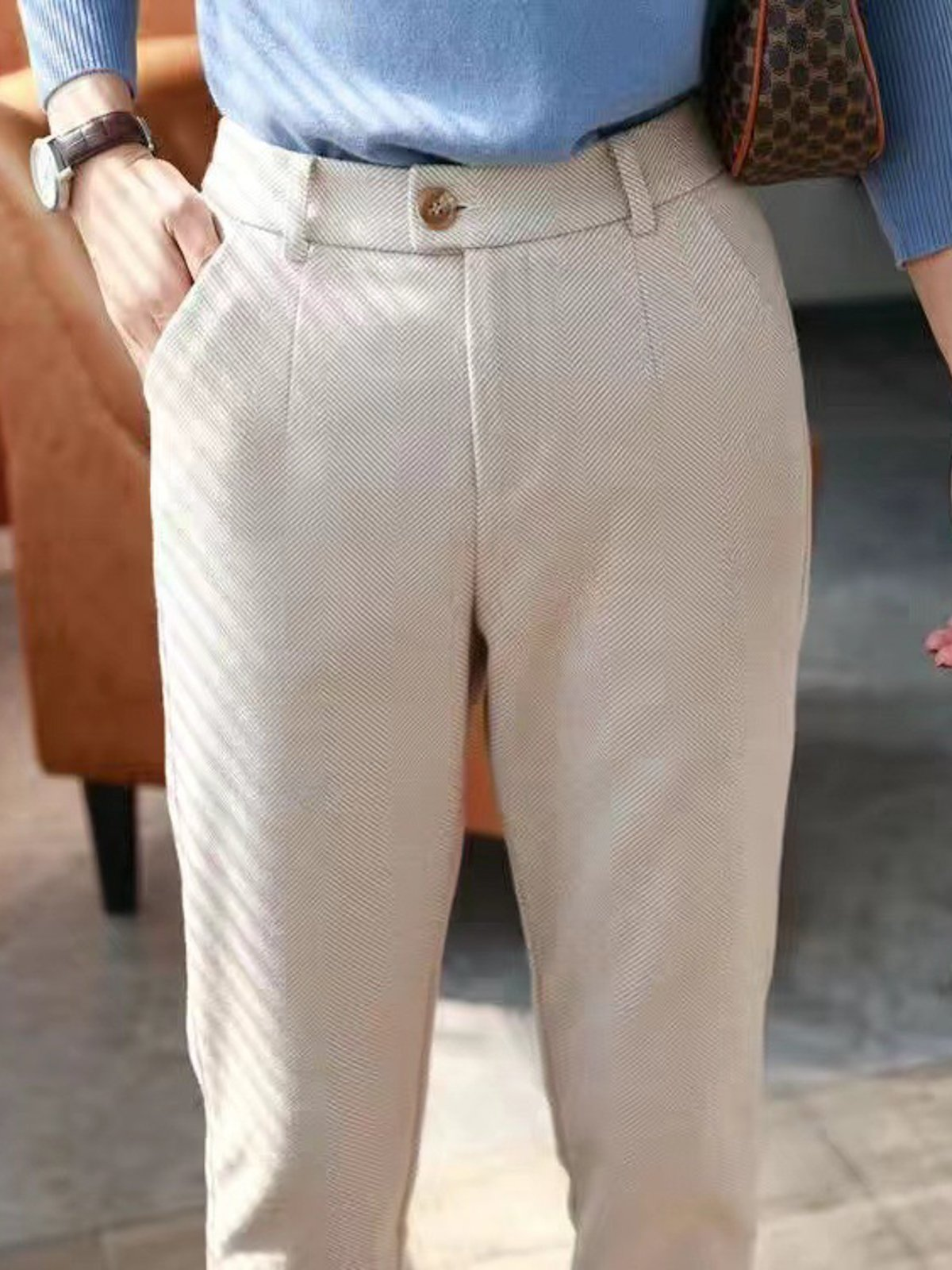 Lennart – Stijlvolle Chevron Broek voor Dames