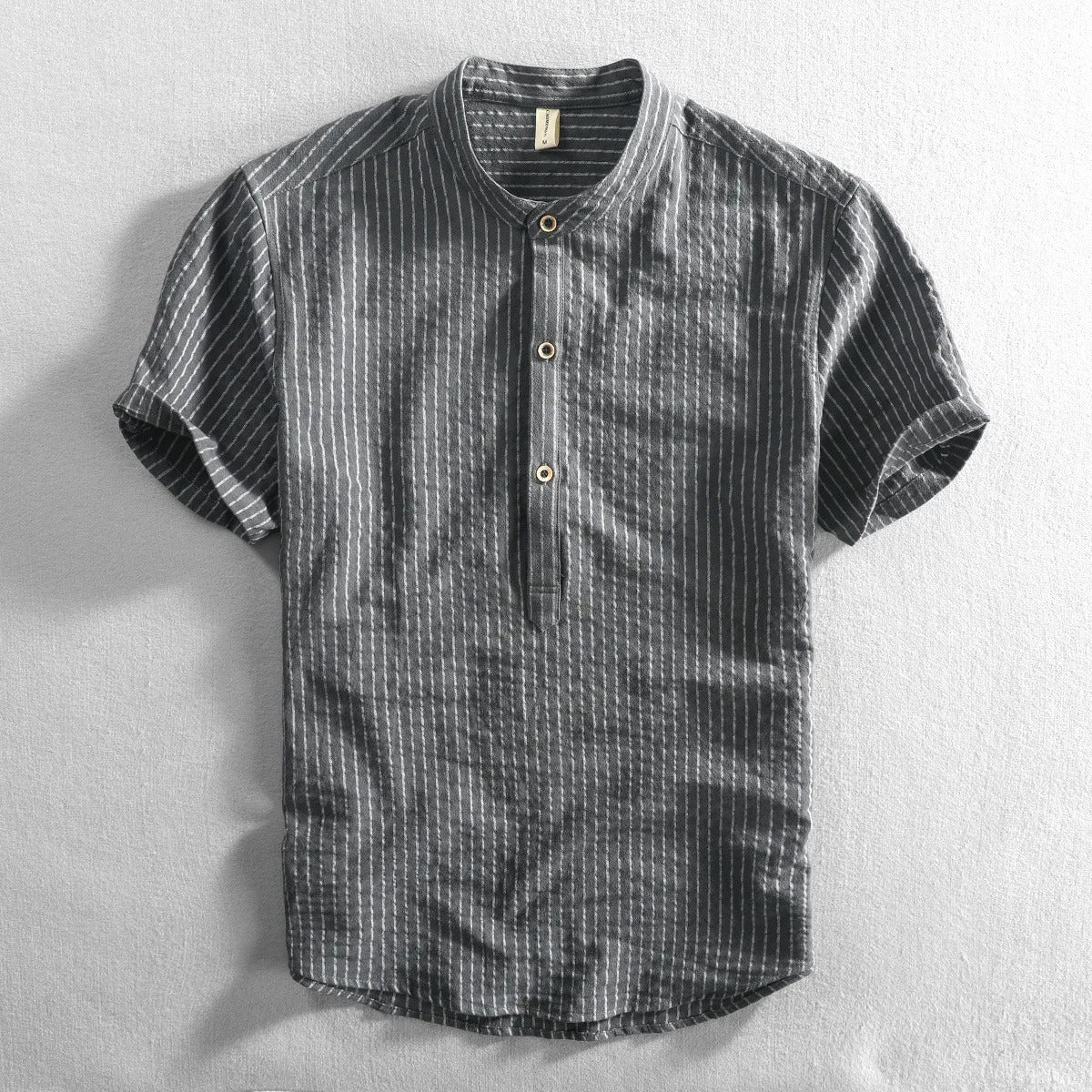 Lorenzo – Casual Heren Katoenen Gestreept Overhemd