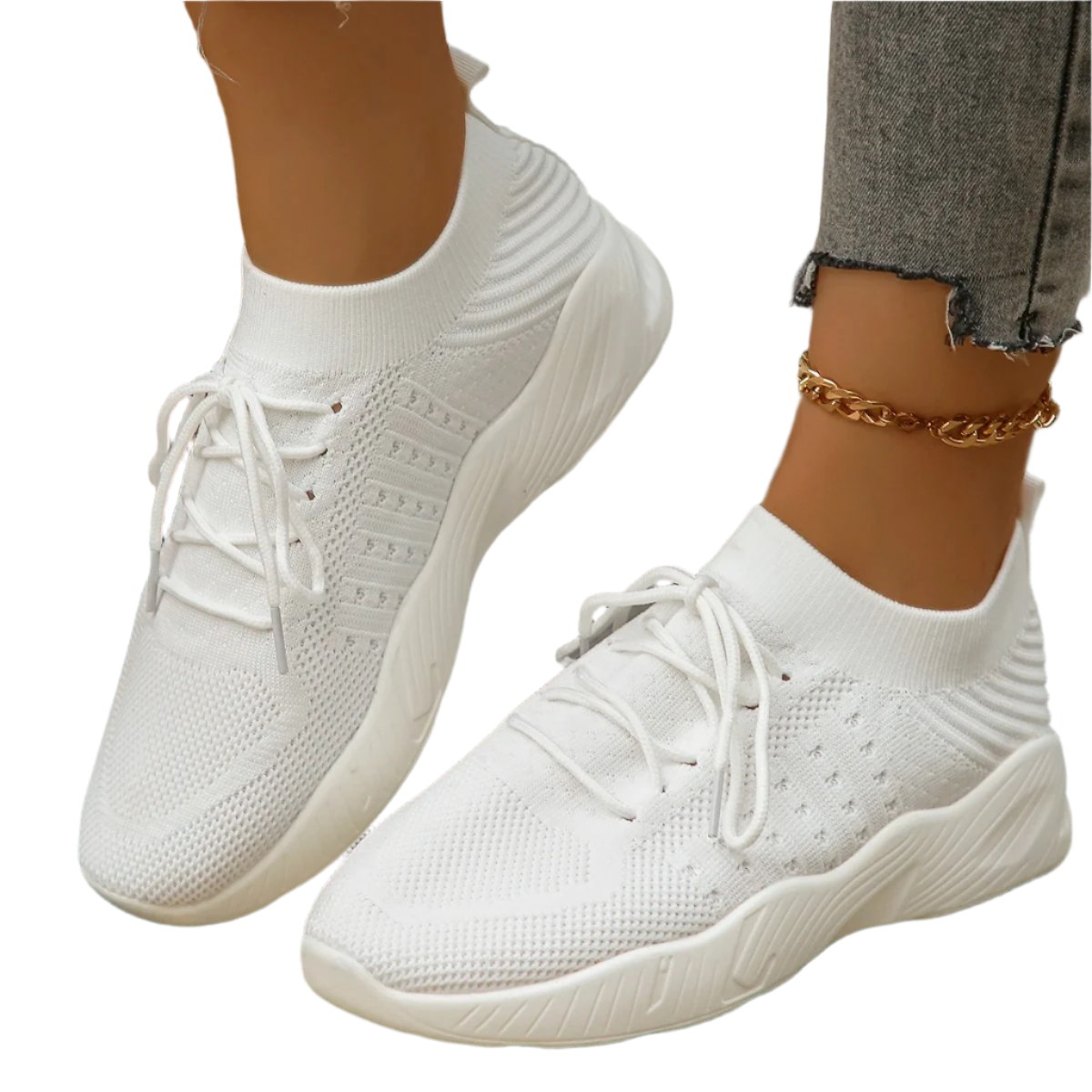 Gabriella – Ademend Dames Sneakers van Geweven Mesh