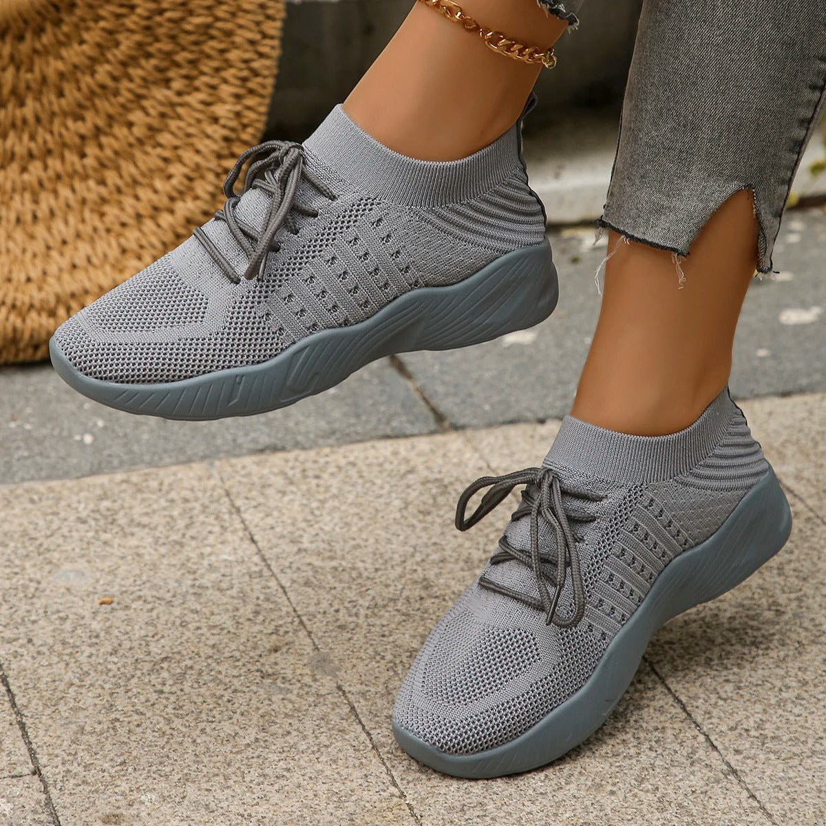 Gabriella – Ademend Dames Sneakers van Geweven Mesh