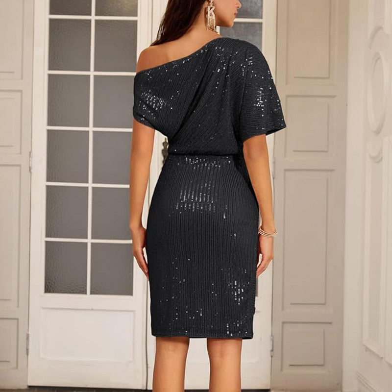 One Shoulder Sequin Feestjurk | Stralend en Sexy