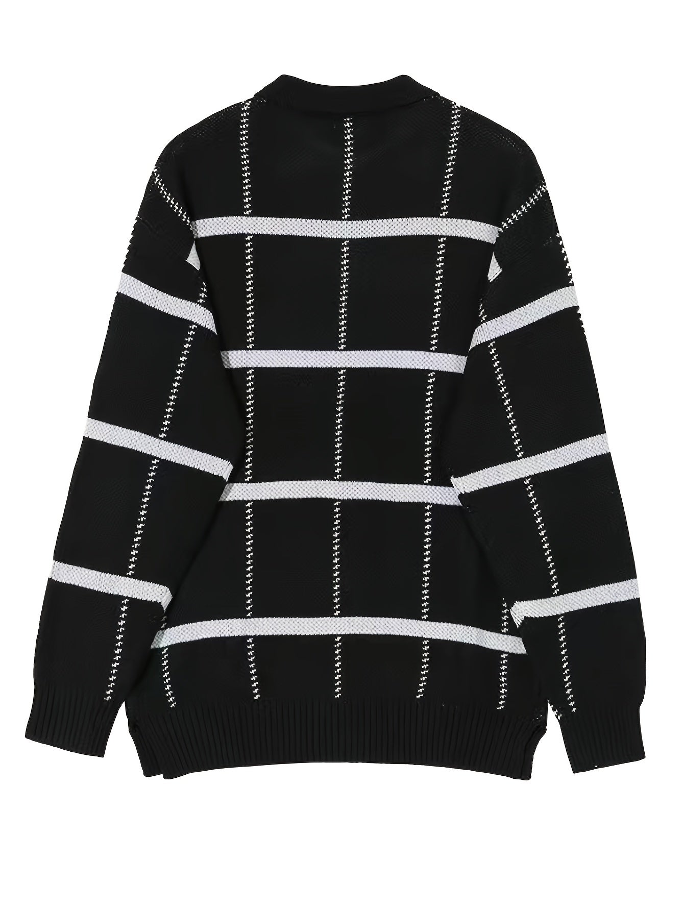 Lorenzo – Geruite Half-Zip Trui voor Heren