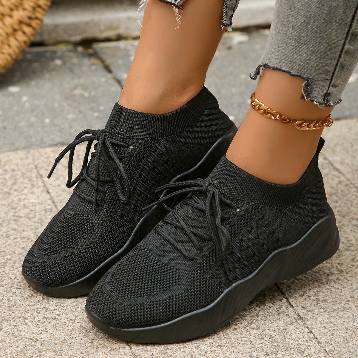 Gabriella – Ademend Dames Sneakers van Geweven Mesh