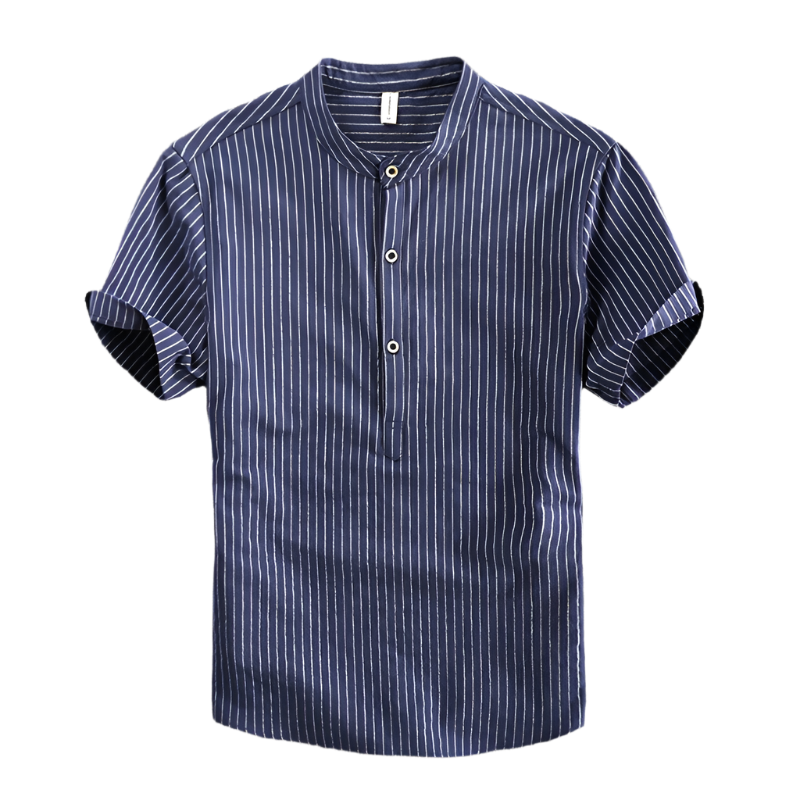 Lorenzo – Casual Heren Katoenen Gestreept Overhemd