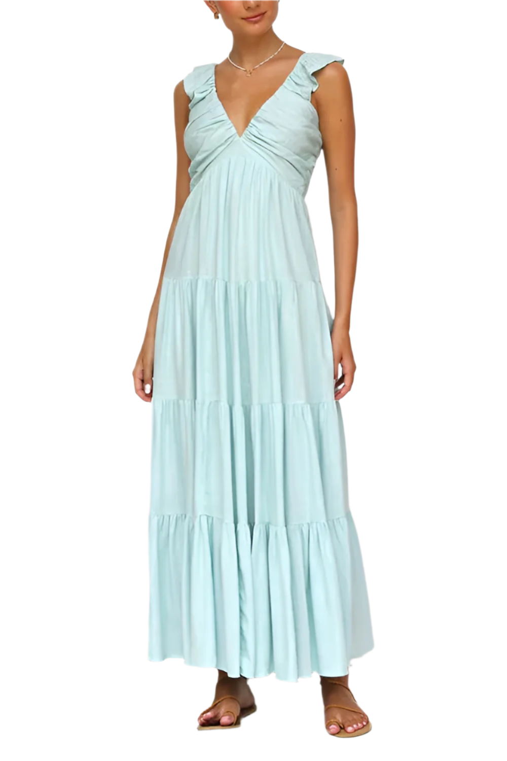 Elena – Bohemian Maxi Dress with Elegant Ruffles