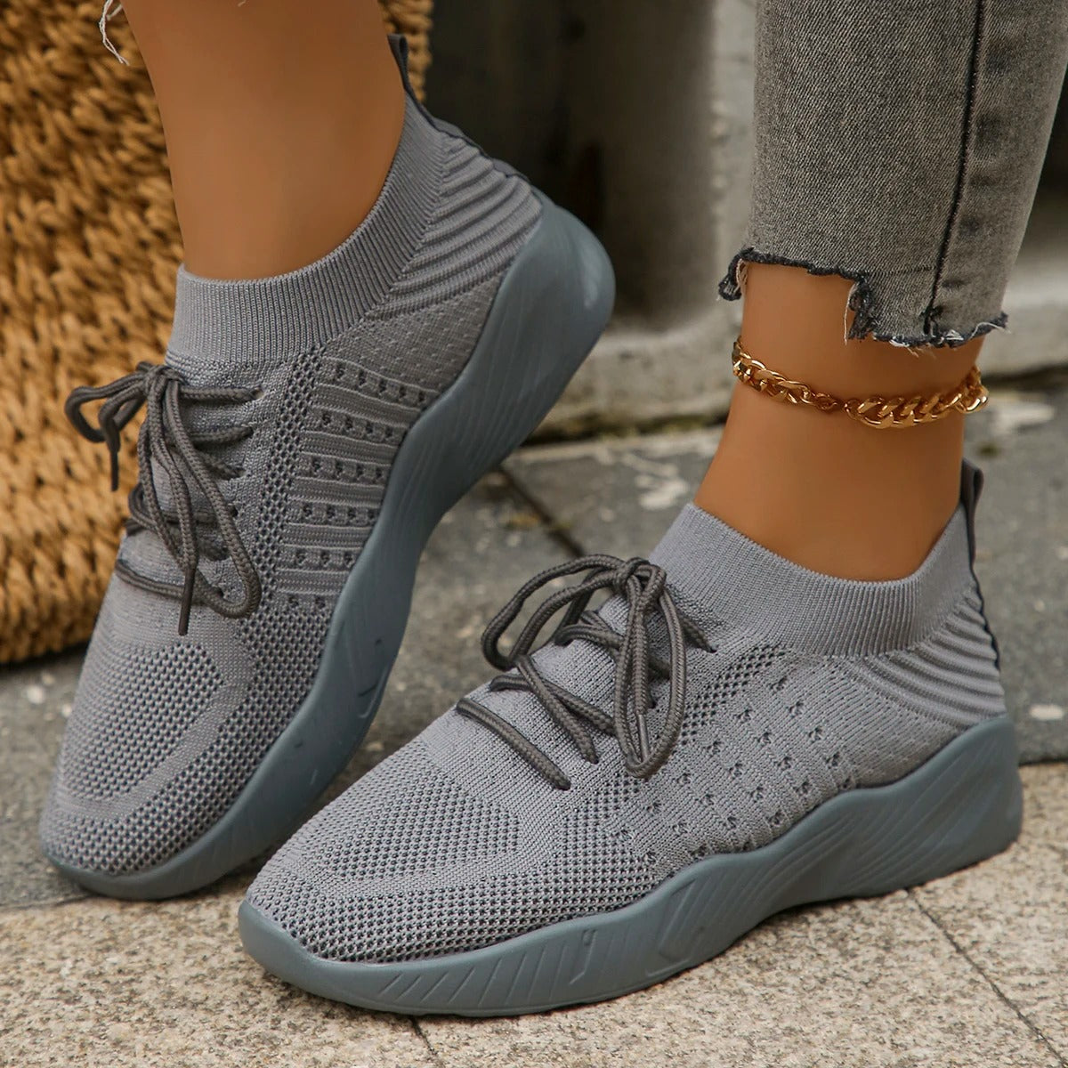 Gabriella – Ademend Dames Sneakers van Geweven Mesh