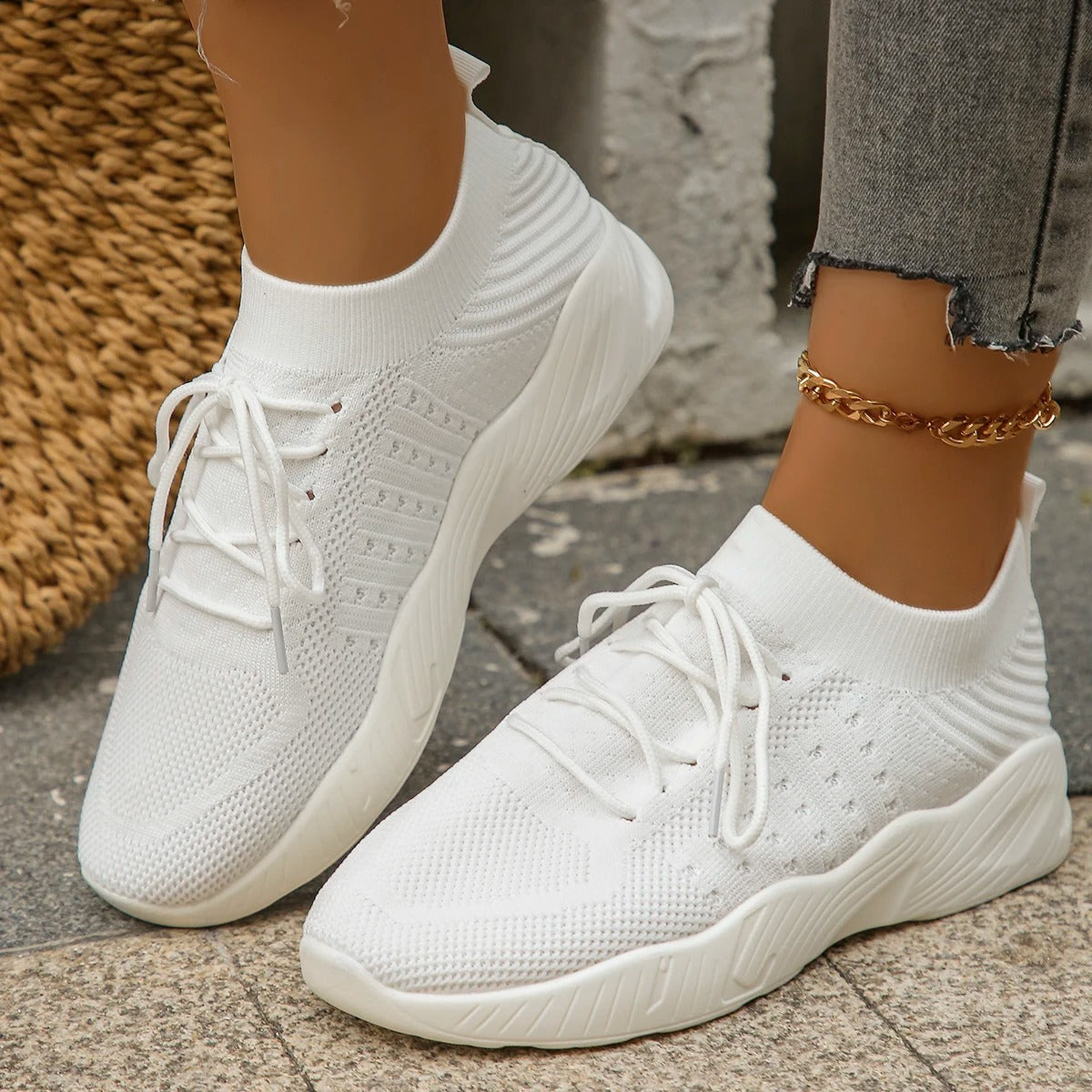 Gabriella – Ademend Dames Sneakers van Geweven Mesh
