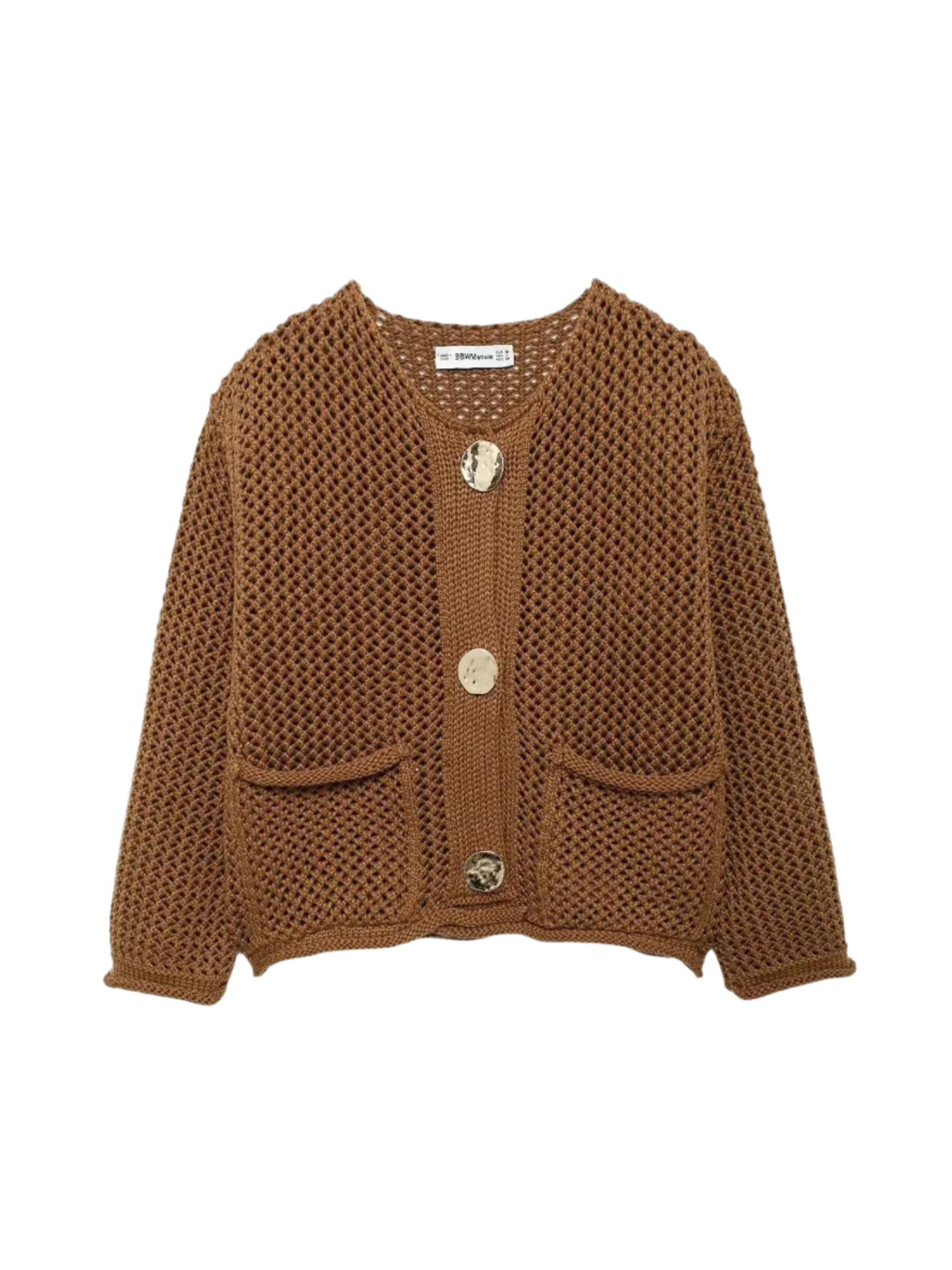 Giulia – Grofgebreid Damesvest met Metallic Knopen"
Rewritten: "Giulia – Chunky Knit Women's Cardigan with Metallic Buttons