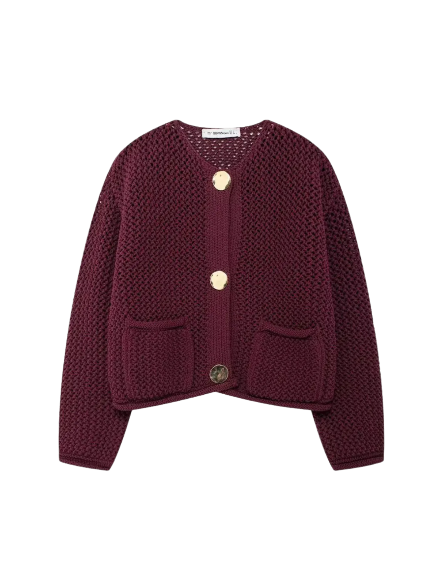 Giulia – Grofgebreid Damesvest met Metallic Knopen"
Rewritten: "Giulia – Chunky Knit Women's Cardigan with Metallic Buttons
