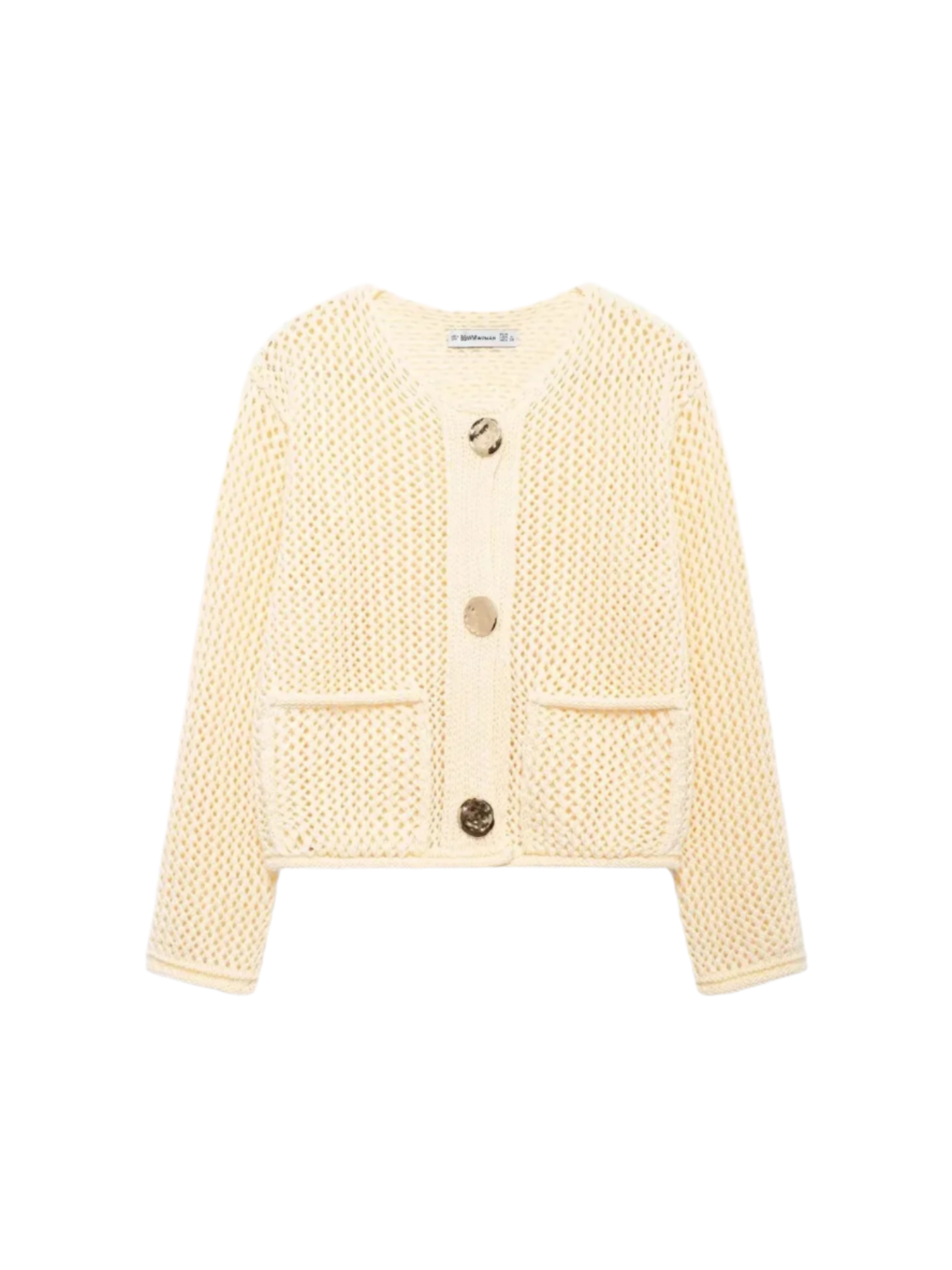 Giulia – Grofgebreid Damesvest met Metallic Knopen"
Rewritten: "Giulia – Chunky Knit Women's Cardigan with Metallic Buttons