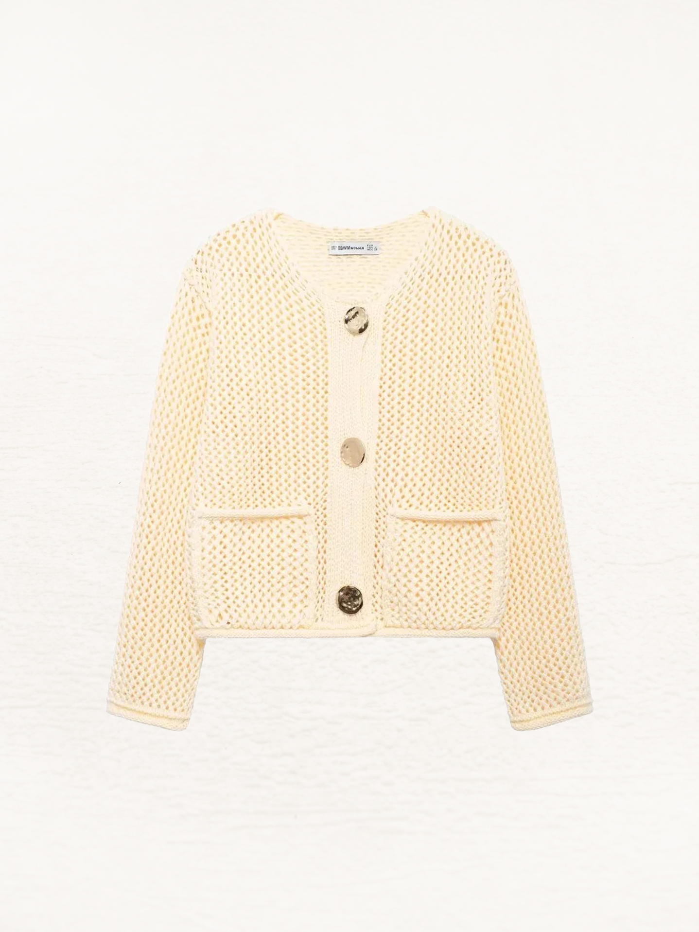 Giulia – Grofgebreid Damesvest met Metallic Knopen"
Rewritten: "Giulia – Chunky Knit Women's Cardigan with Metallic Buttons