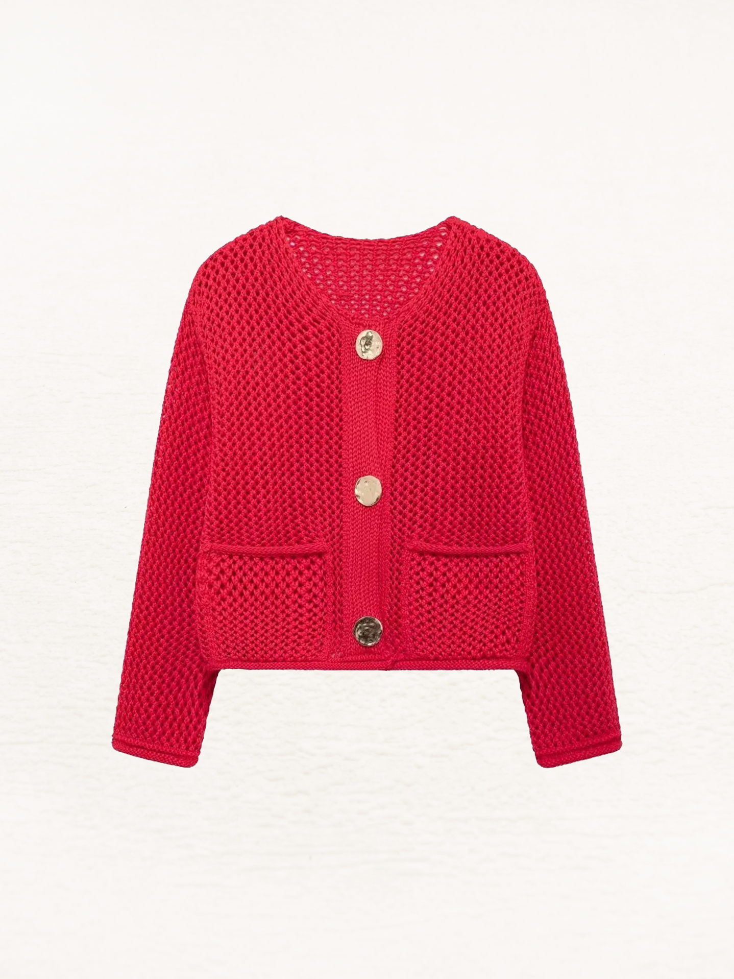 Giulia – Grofgebreid Damesvest met Metallic Knopen"
Rewritten: "Giulia – Chunky Knit Women's Cardigan with Metallic Buttons
