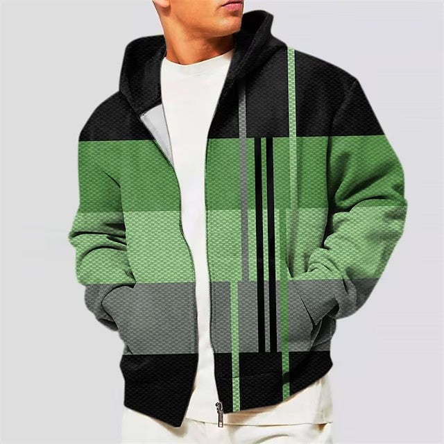 Lorenzo – Gedrukte Heren Hoodie Cardigan