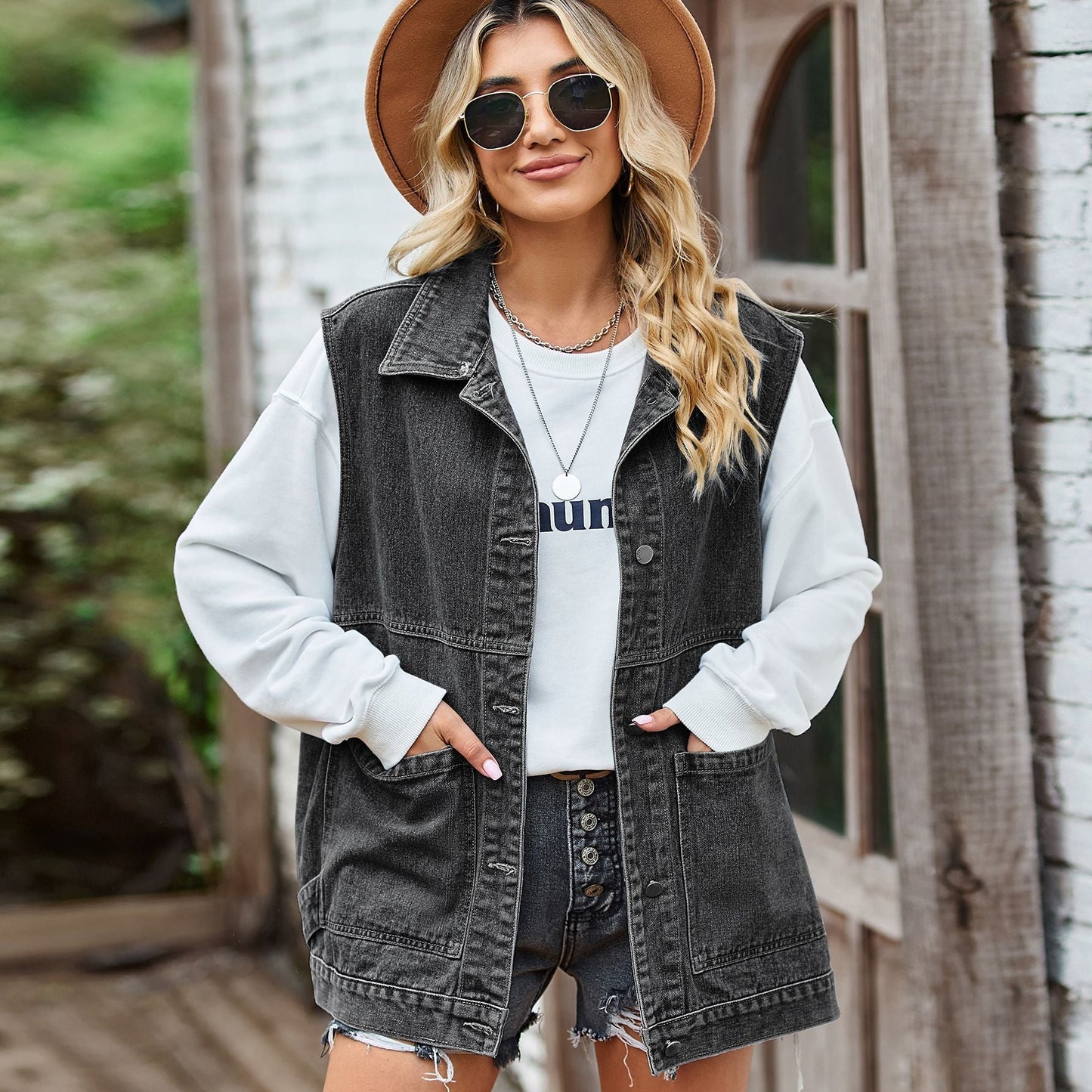 Elena – Vintage Style Women's Denim Vest