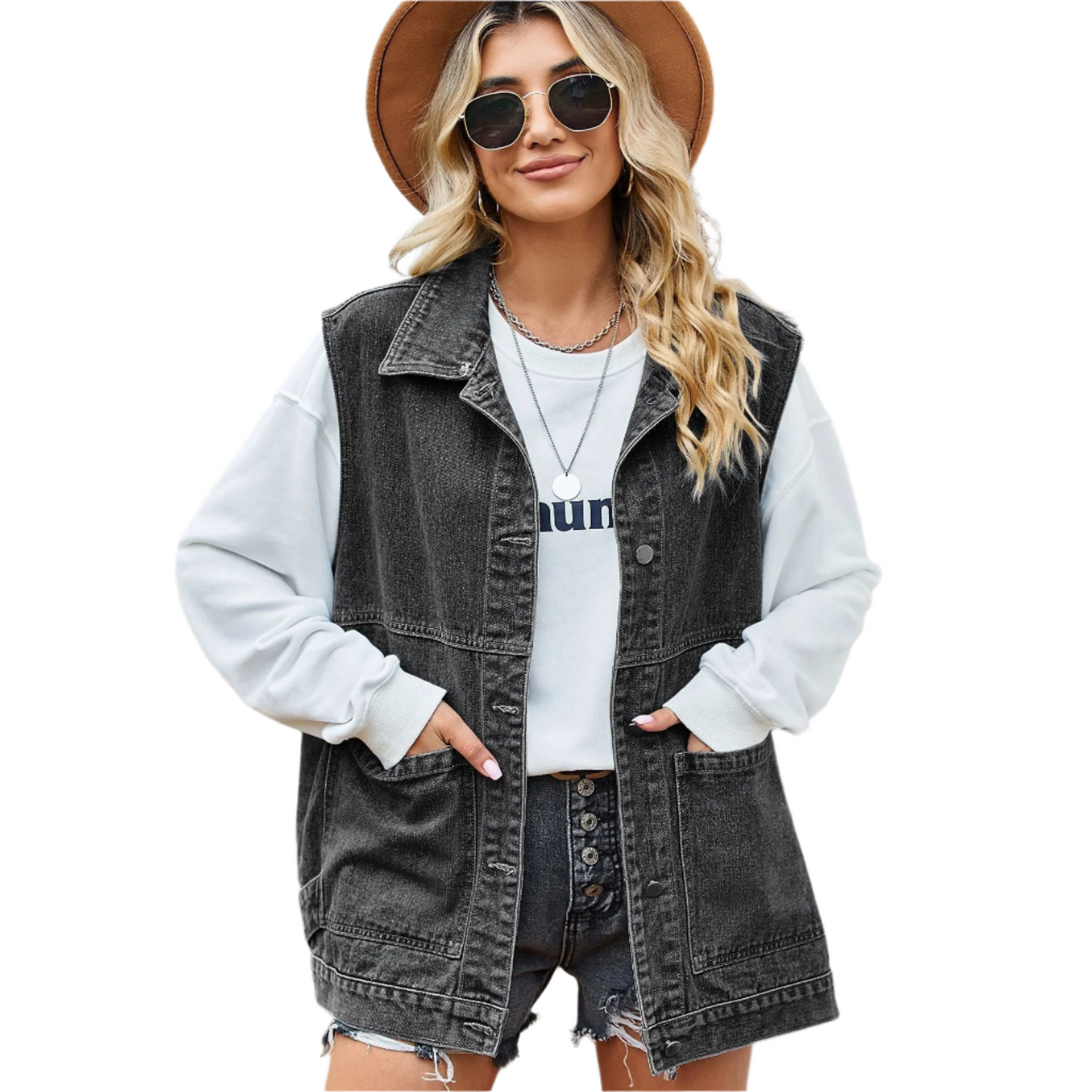 Elena – Vintage Style Women's Denim Vest