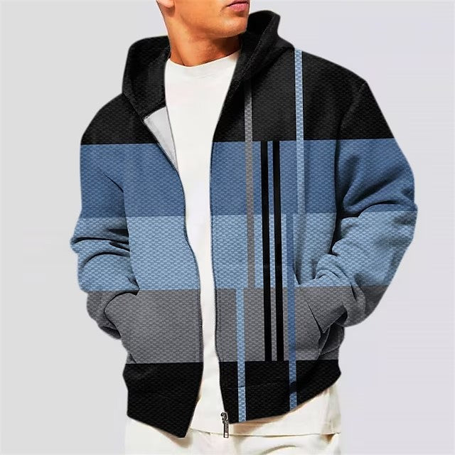 Lorenzo – Gedrukte Heren Hoodie Cardigan