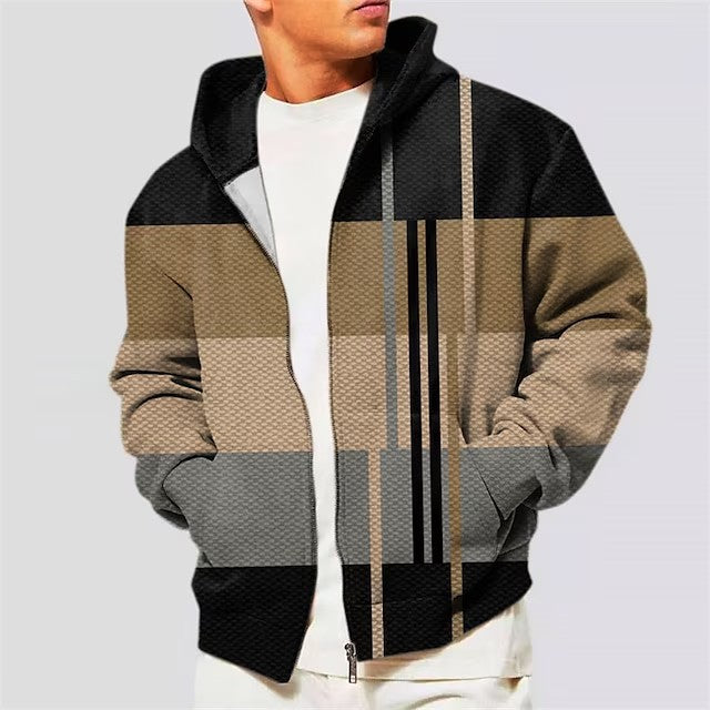 Lorenzo – Gedrukte Heren Hoodie Cardigan