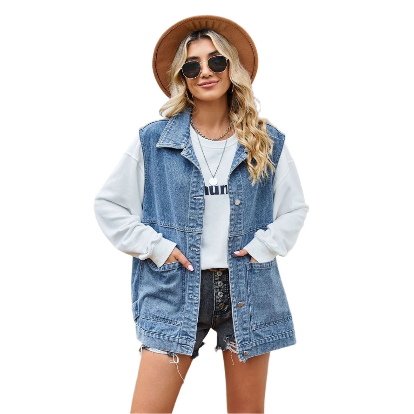 Elena – Vintage Style Women's Denim Vest