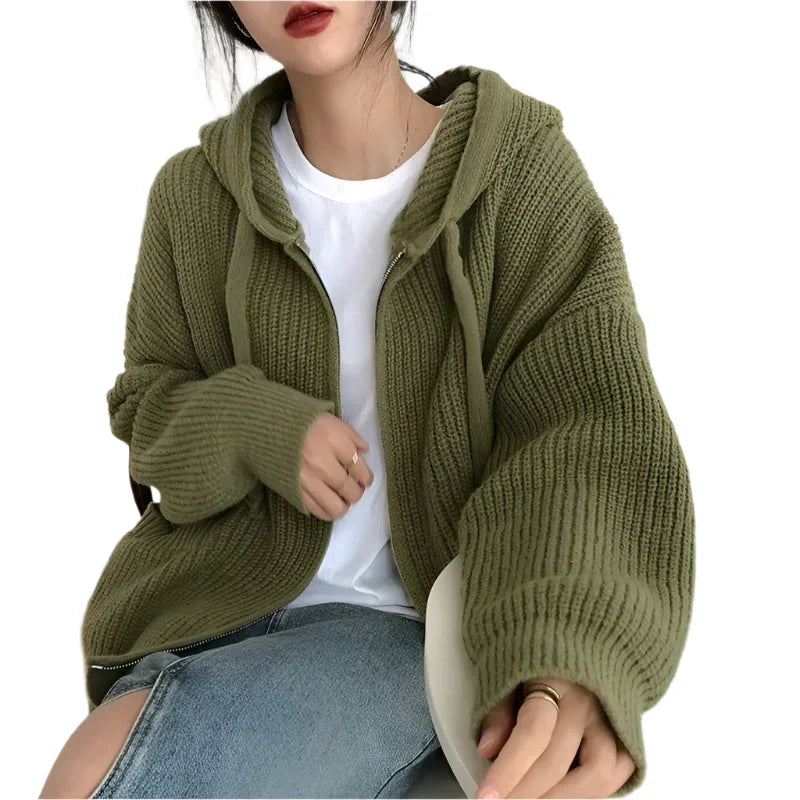 Amélie – Oversized Dames Gebreide Trui met Rits