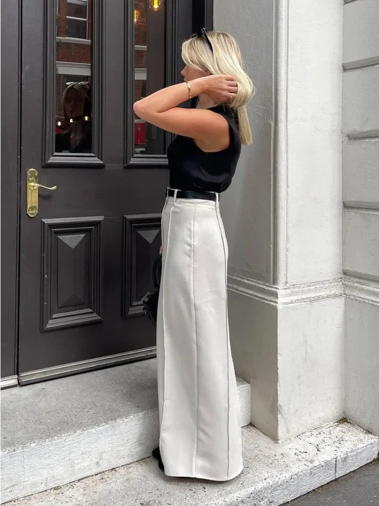 Sofia – Hoge Taille Slim Fit Damesrok met Patchwork
