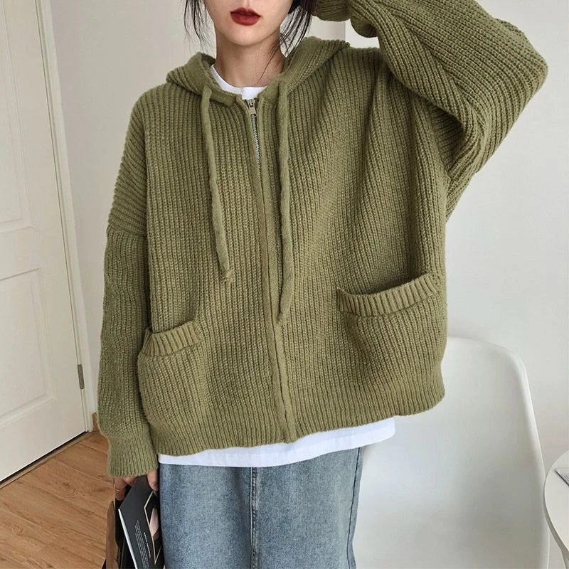 Amélie – Oversized Dames Gebreide Trui met Rits