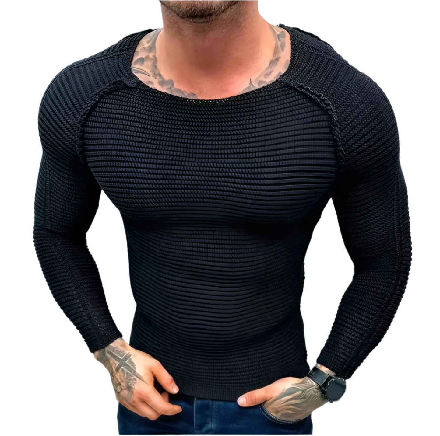 Emiliano – Casual Patchwork Sweater for Men