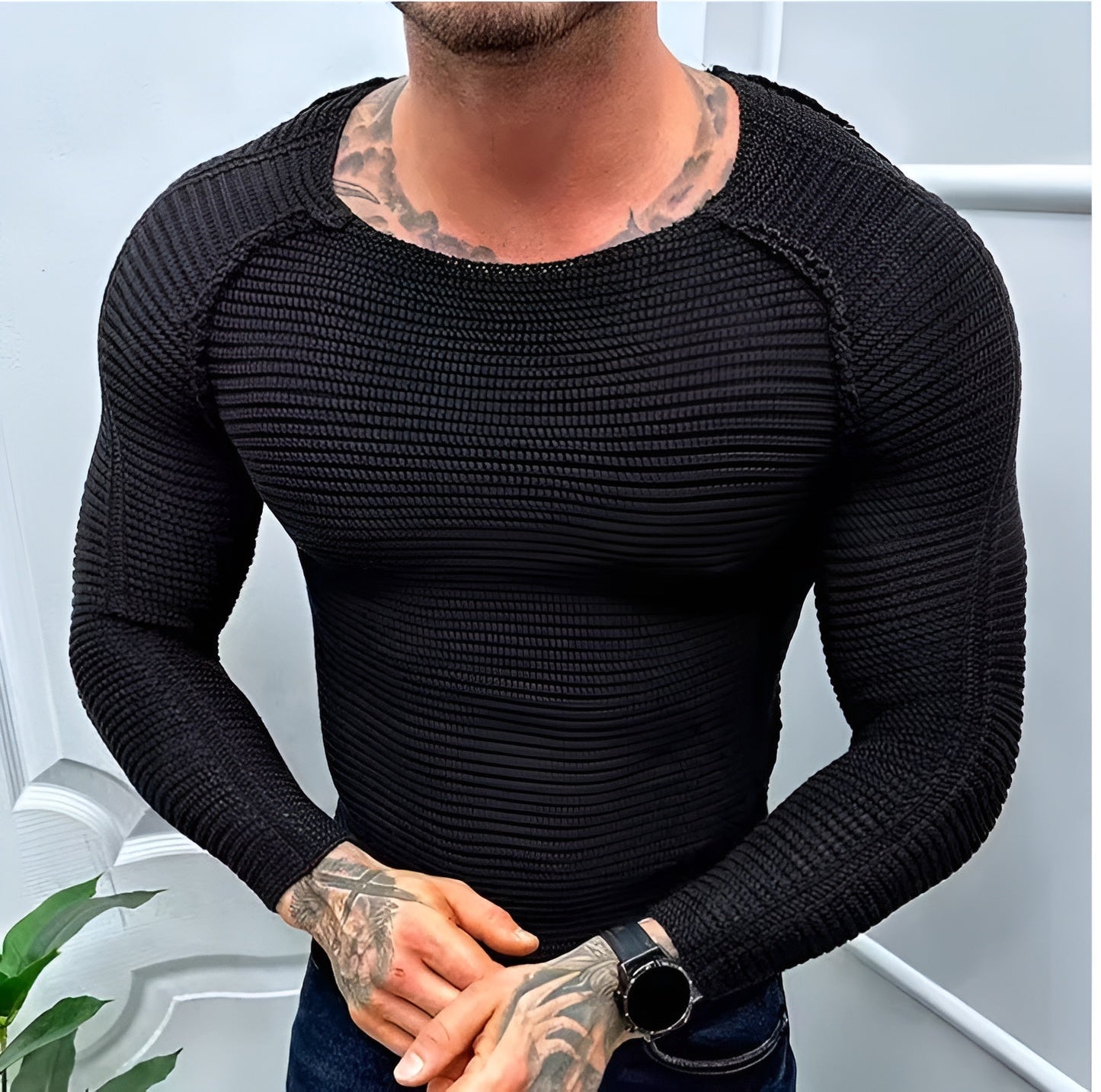 Emiliano – Casual Patchwork Sweater for Men