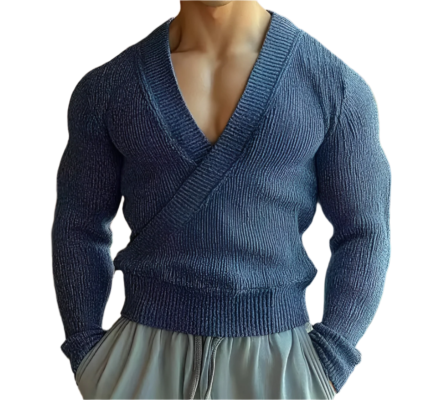 Luca – Comfortabele V-Hals Wintertrui voor Heren