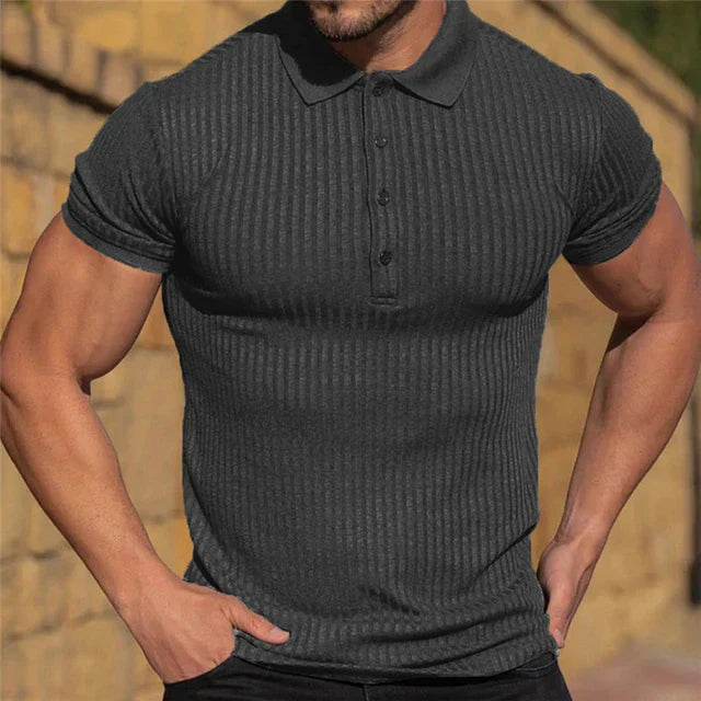 Lorenzo – Slim-Fit Ademend Polo voor Mannen