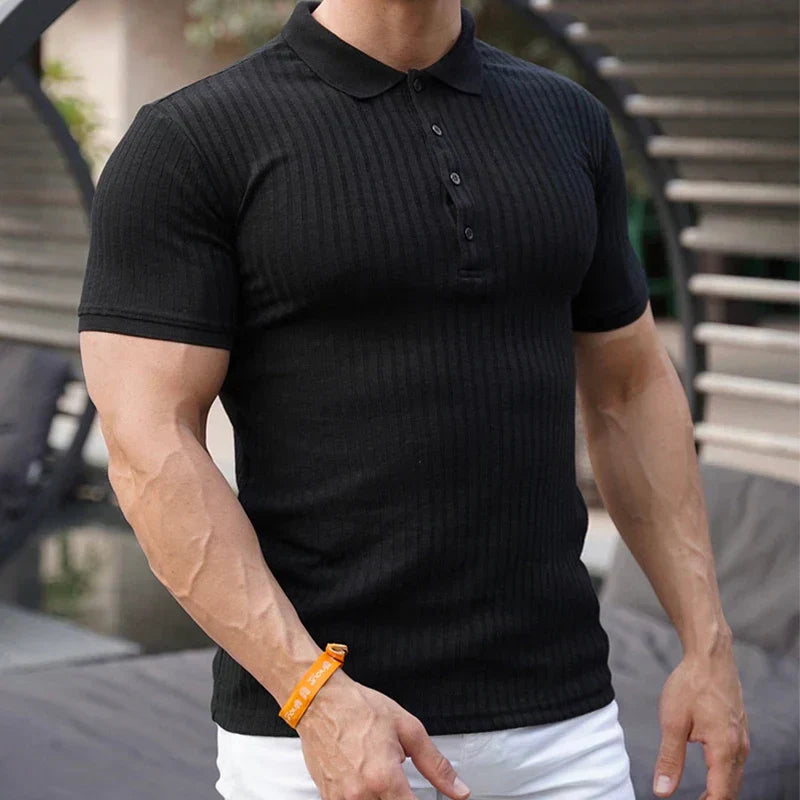 Lorenzo – Slim-Fit Ademend Polo voor Mannen