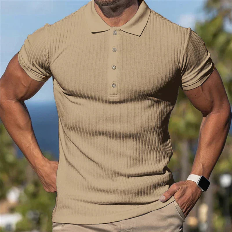 Lorenzo – Slim-Fit Ademend Polo voor Mannen