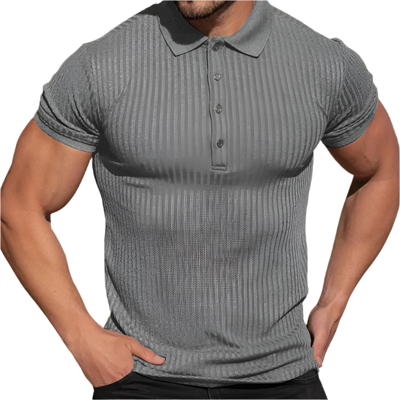 Lorenzo – Slim-Fit Ademend Polo voor Mannen