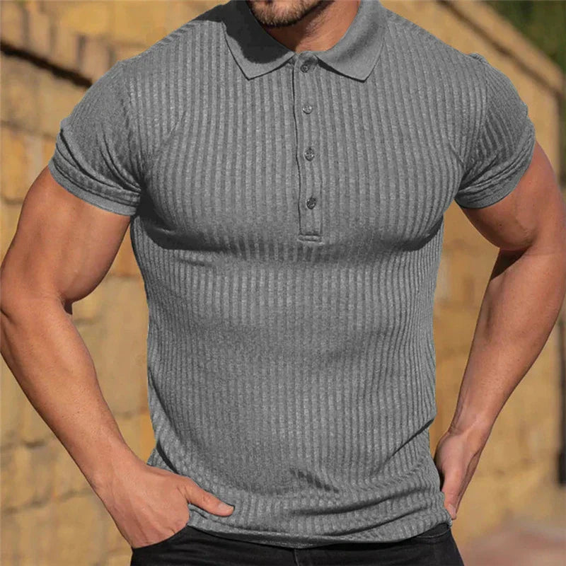 Lorenzo – Slim-Fit Ademend Polo voor Mannen