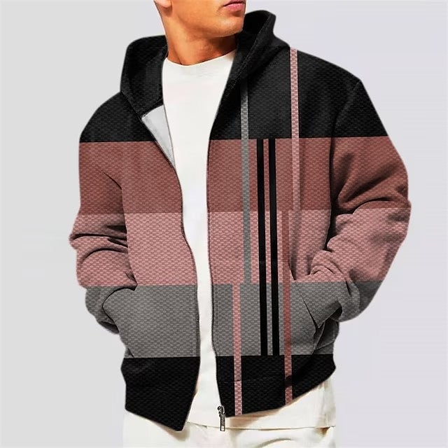 Lorenzo – Gedrukte Heren Hoodie Cardigan