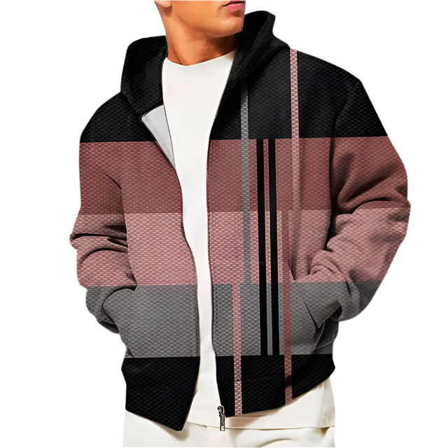 Lorenzo – Gedrukte Heren Hoodie Cardigan