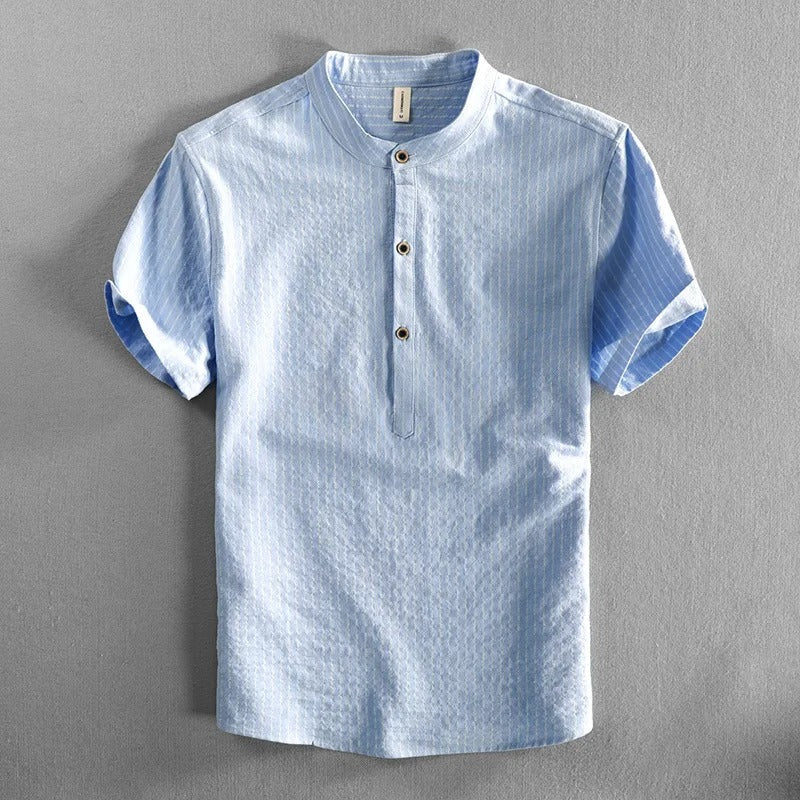 Lorenzo – Casual Heren Katoenen Gestreept Overhemd
