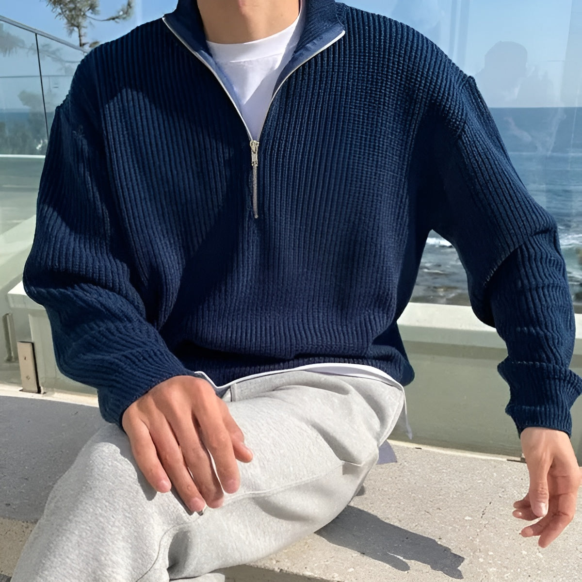 Morbello – Tijdloze Heren Half-Zip Trui