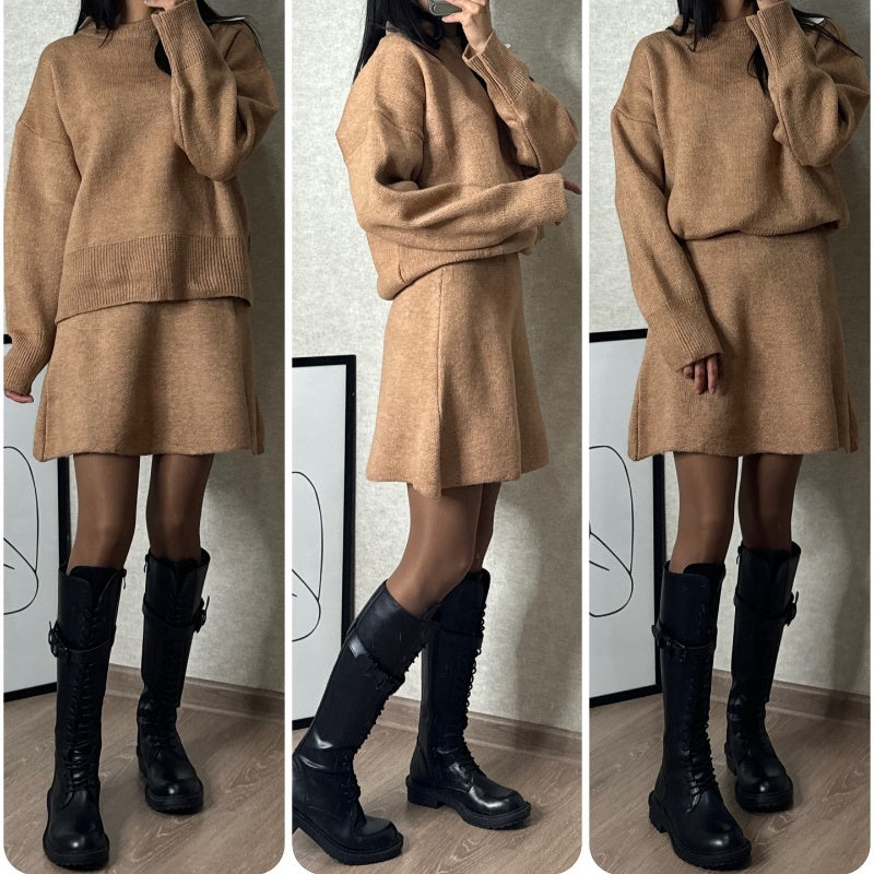 Sofia – Comfortabele Set van Dames Sweater en Rok