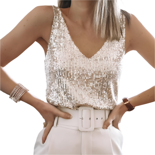 Sofia – Glamorous Women's Sequin Cami Top
