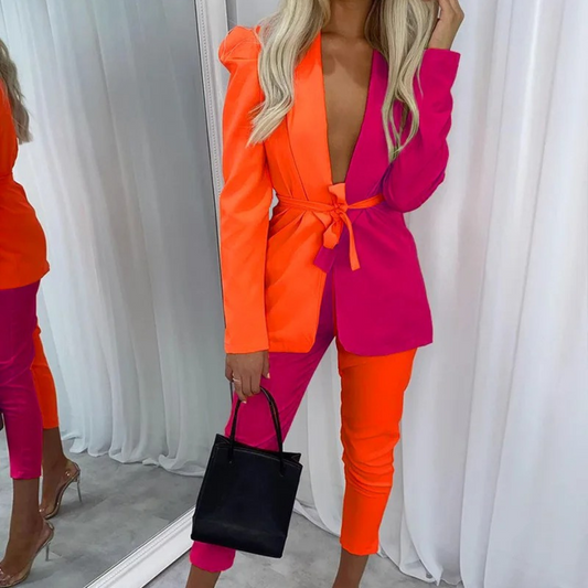 Lucia – Dames Blazer met Kleurcontrast