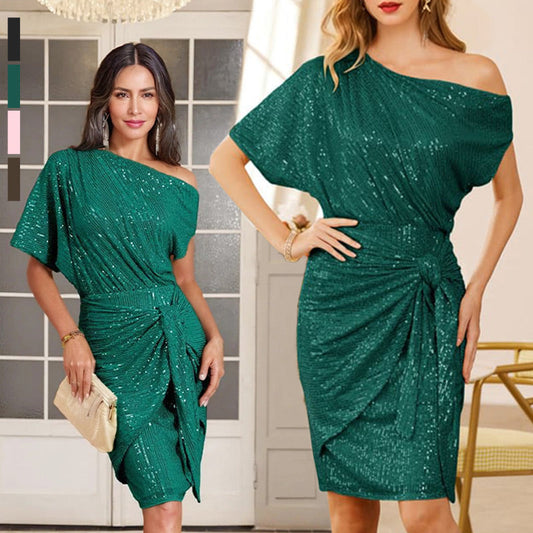 One Shoulder Sequin Feestjurk | Stralend en Sexy