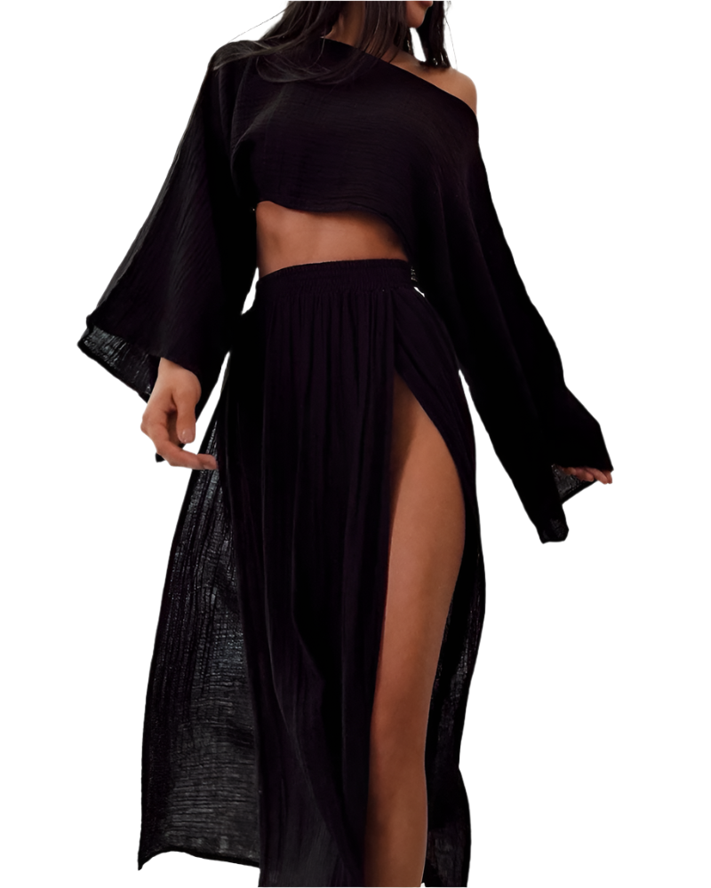 Elena – Boho-Chic Dames Katoenen Rookset