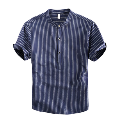 Lorenzo – Casual Heren Katoenen Gestreept Overhemd