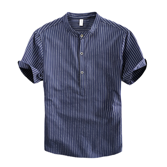 Lorenzo – Casual Heren Katoenen Gestreept Overhemd