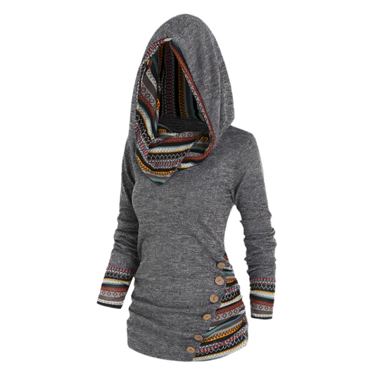 Elio – Trendy Unisex Hoodie met Tribale Print